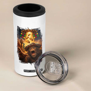 Funny Bigfoot Alien Selfie 4 in 1 Can Cooler Tumbler Cinco De Mayo Party Gift TS12 Print Your Wear
