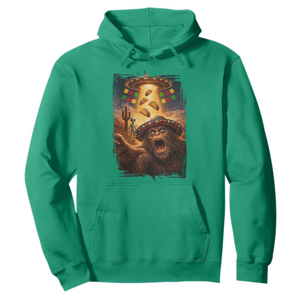 Funny Bigfoot Alien Selfie Hoodie Cinco De Mayo Party Gift TS12 Irish Green Print Your Wear