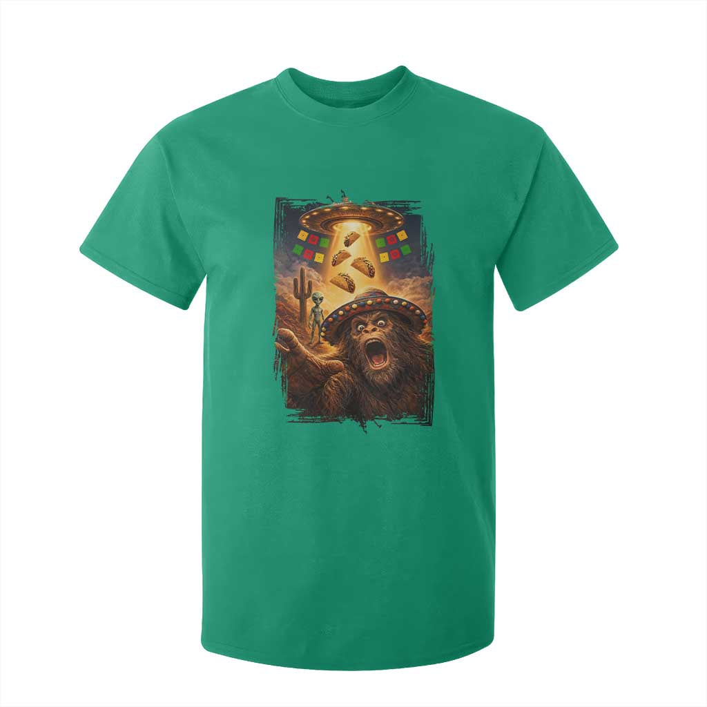 Funny Bigfoot Alien Selfie T Shirt For Kid Cinco De Mayo Party Gift TS12 Irish Green Print Your Wear