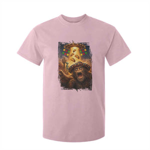 Funny Bigfoot Alien Selfie T Shirt For Kid Cinco De Mayo Party Gift TS12 Light Pink Print Your Wear