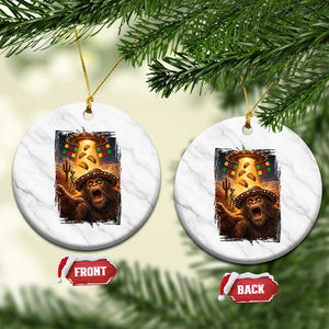 Funny Bigfoot Alien Selfie Ceramic Ornament Cinco De Mayo Party Gift TS12 1pc White Marble Print Your Wear