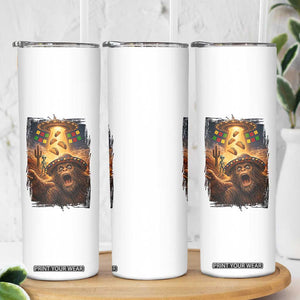 Funny Bigfoot Alien Selfie Skinny Tumbler Cinco De Mayo Party Gift TS12 Print Your Wear