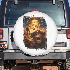 Funny Bigfoot Alien Selfie Spare Tire Cover Cinco De Mayo Party Gift TS12 No hole White Print Your Wear