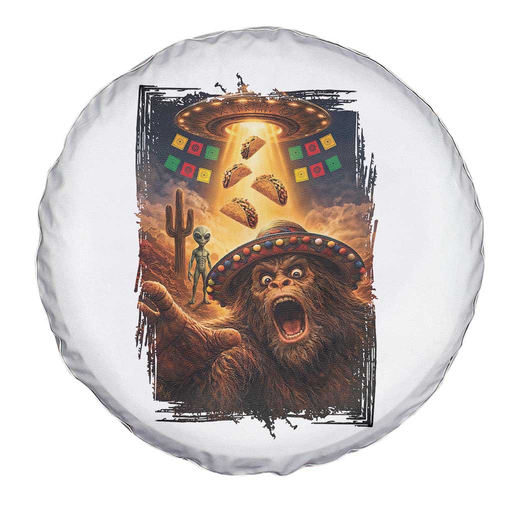Funny Bigfoot Alien Selfie Spare Tire Cover Cinco De Mayo Party Gift TS12 Print Your Wear