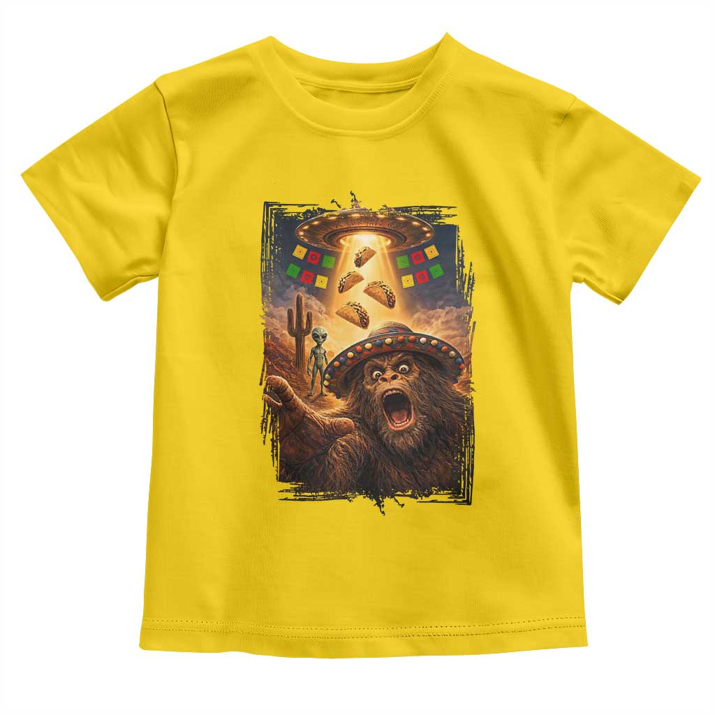 Funny Bigfoot Alien Selfie Toddler T Shirt Cinco De Mayo Party Gift TS12 Daisy Print Your Wear