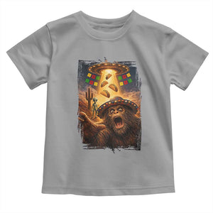 Funny Bigfoot Alien Selfie Toddler T Shirt Cinco De Mayo Party Gift TS12 Sport Gray Print Your Wear