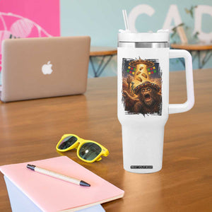 Funny Bigfoot Alien Selfie Tumbler With Handle Cinco De Mayo Party Gift TS12 Print Your Wear
