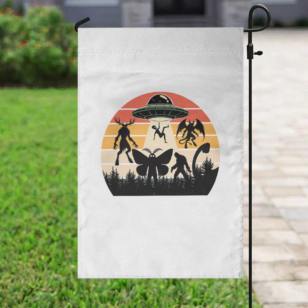 Retro Sunset Cryptid Squad Garden Flag Cryptid Lover Gift TS12 Print Your Wear