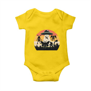 Retro Sunset Cryptid Squad Baby Onesie Cryptid Lover Gift TS12 Daisy Print Your Wear