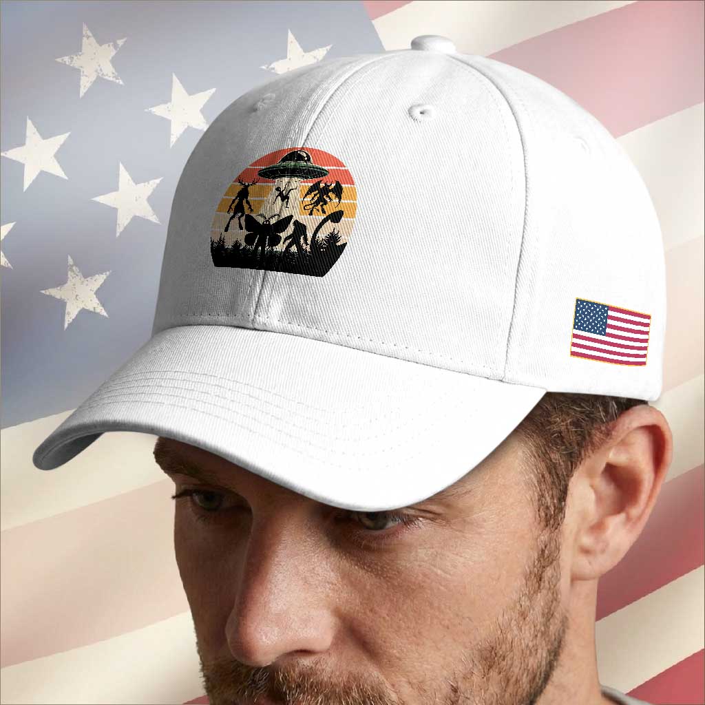 Retro Sunset Cryptid Squad Baseball Cap Cryptid Lover Gift TS12 Print Your Wear