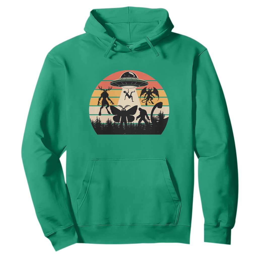 Retro Sunset Cryptid Squad Hoodie Cryptid Lover Gift TS12 Irish Green Print Your Wear