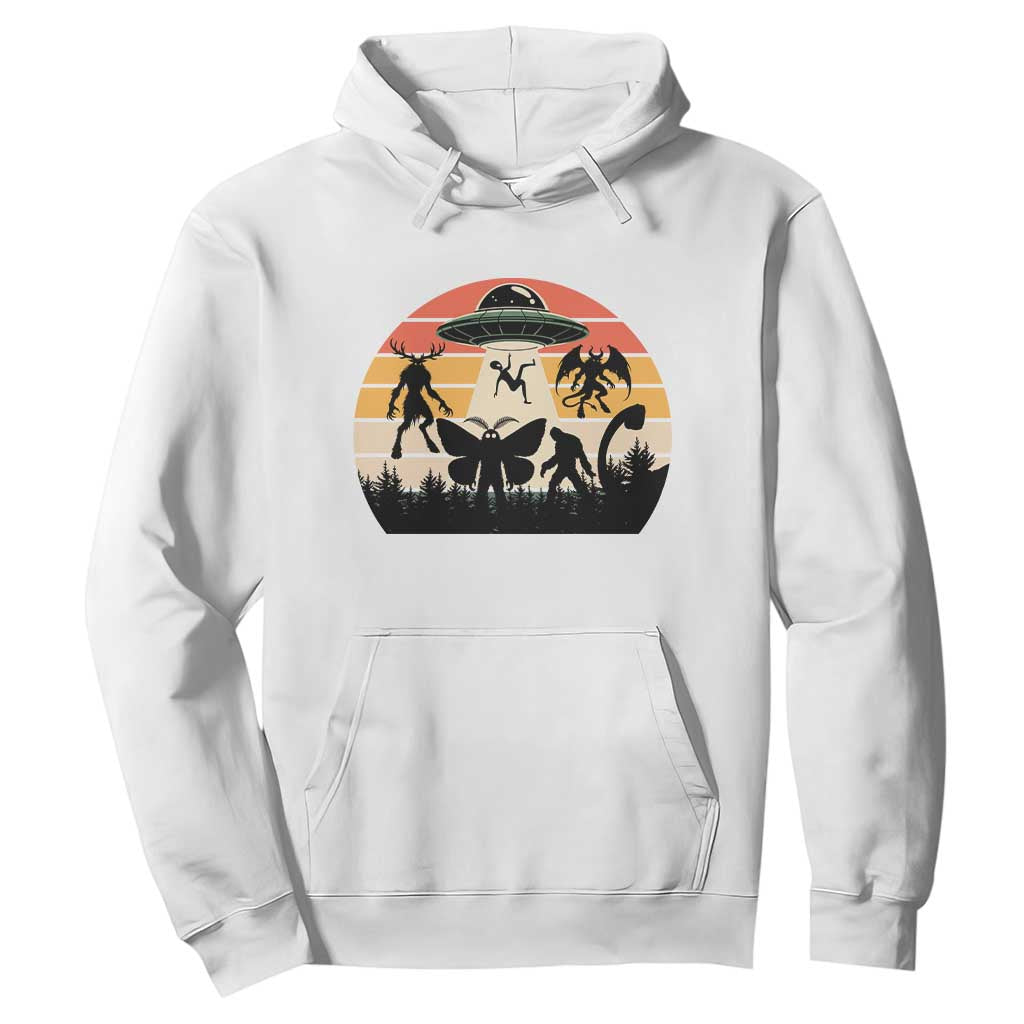 Retro Sunset Cryptid Squad Hoodie Cryptid Lover Gift TS12 White Print Your Wear