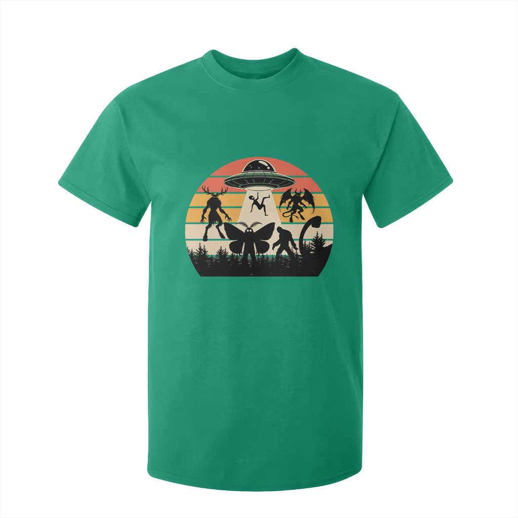 Retro Sunset Cryptid Squad T Shirt For Kid Cryptid Lover Gift TS12 Irish Green Print Your Wear