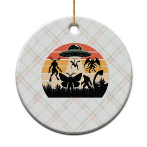 Retro Sunset Cryptid Squad Ceramic Ornament Cryptid Lover Gift TS12 1pc Christmas Plaid Print Your Wear