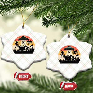 Retro Sunset Cryptid Squad Ceramic Ornament Cryptid Lover Gift TS12 Print Your Wear