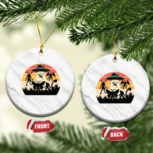 Retro Sunset Cryptid Squad Ceramic Ornament Cryptid Lover Gift TS12 1pc White Marble Print Your Wear