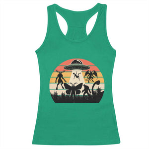 Retro Sunset Cryptid Squad Racerback Tank Top Cryptid Lover Gift TS12 Irish Green Print Your Wear