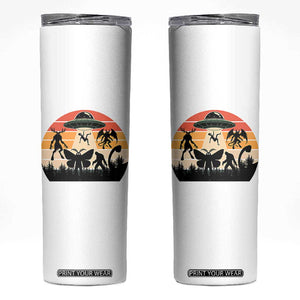 Retro Sunset Cryptid Squad Skinny Tumbler Cryptid Lover Gift TS12 White Print Your Wear