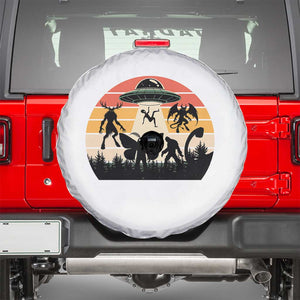 Retro Sunset Cryptid Squad Spare Tire Cover Cryptid Lover Gift TS12 White Print Your Wear