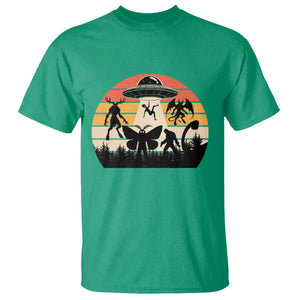 Retro Sunset Cryptid Squad T Shirt Cryptid Lover Gift TS12 Irish Green Print Your Wear