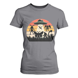 Retro Sunset Cryptid Squad T Shirt For Women Cryptid Lover Gift TS12 Charcoal Print Your Wear