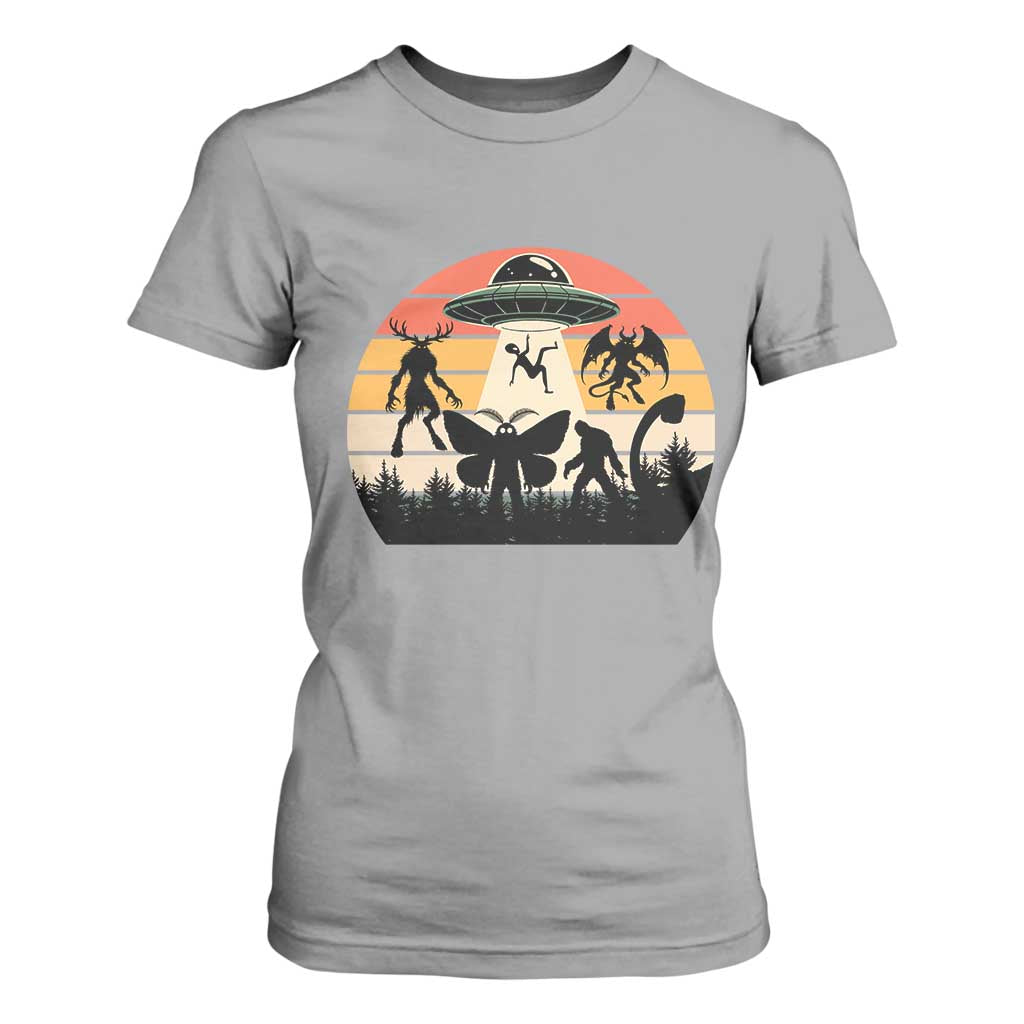Retro Sunset Cryptid Squad T Shirt For Women Cryptid Lover Gift TS12 Sport Gray Print Your Wear