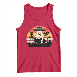 Retro Sunset Cryptid Squad Tank Top Cryptid Lover Gift TS12 Red Print Your Wear