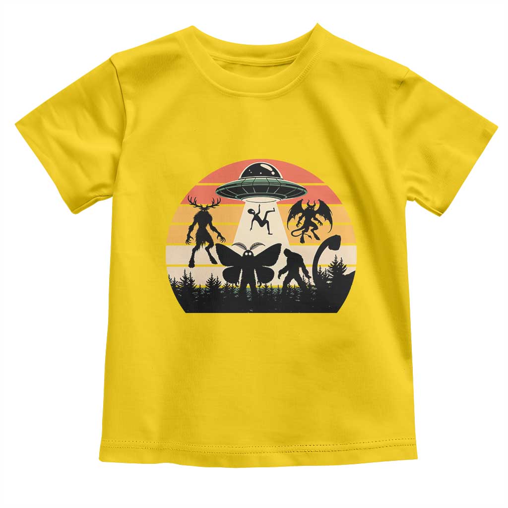 Retro Sunset Cryptid Squad Toddler T Shirt Cryptid Lover Gift TS12 Daisy Print Your Wear