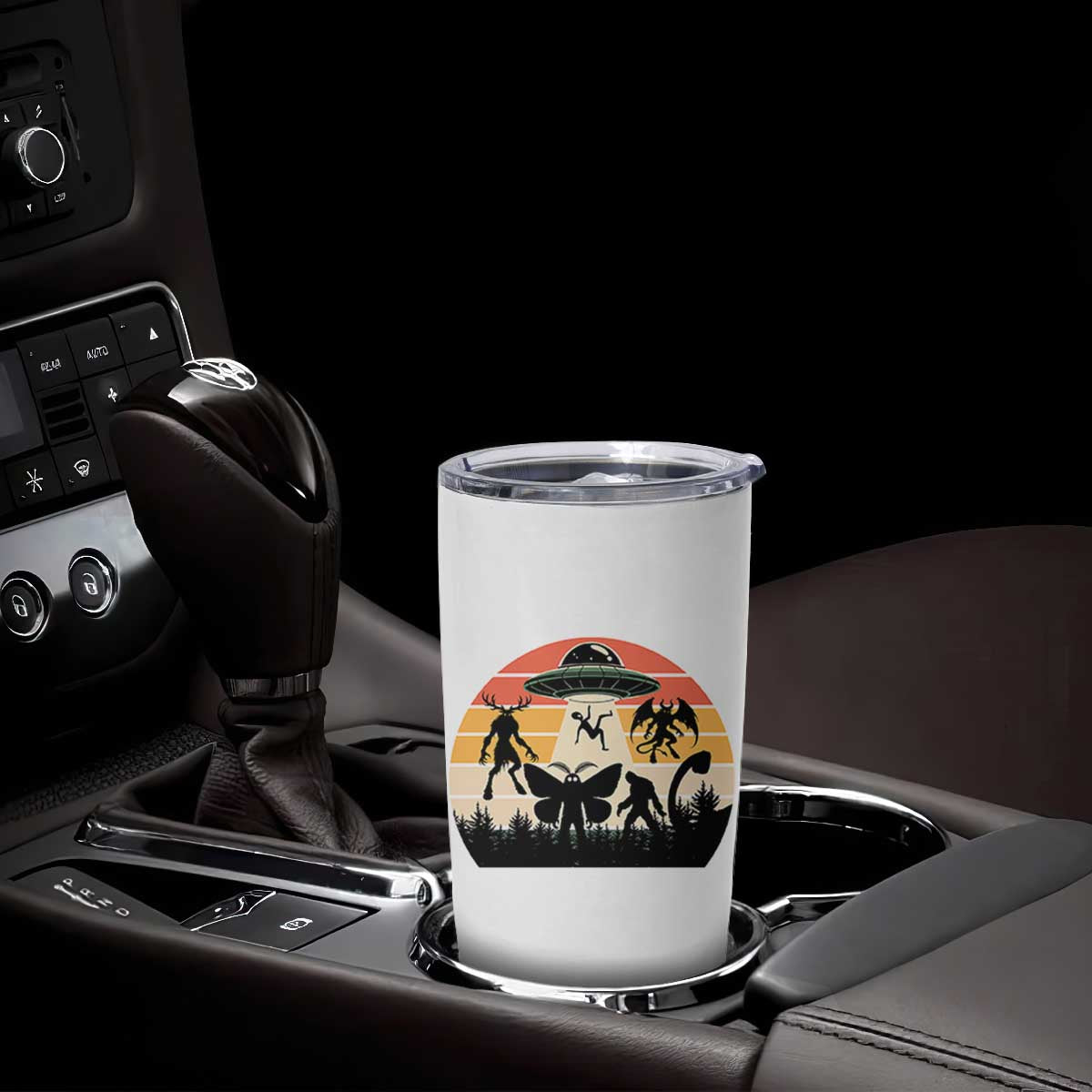 Retro Sunset Cryptid Squad Tumbler Cup Cryptid Lover Gift TS12 Print Your Wear