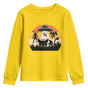 Retro Sunset Cryptid Squad Youth Sweatshirt Cryptid Lover Gift TS12 Daisy Print Your Wear
