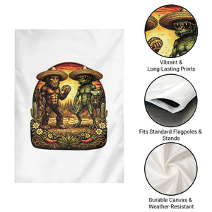 Funny Bigfoot Chupacabra Cinco De Mayo Garden Flag Cryptid Lover Gift TS12 Print Your Wear