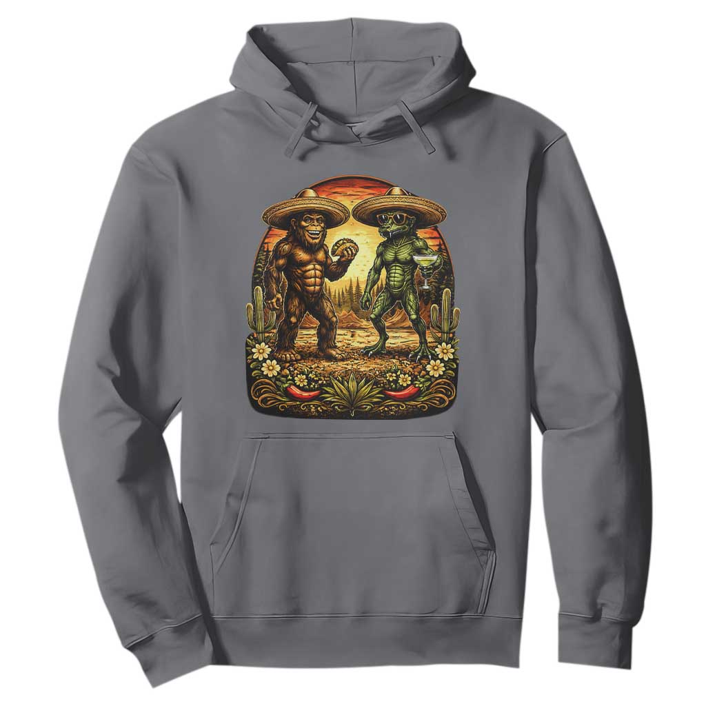 Funny Bigfoot Chupacabra Cinco De Mayo Hoodie Cryptid Lover Gift TS12 Charcoal Print Your Wear