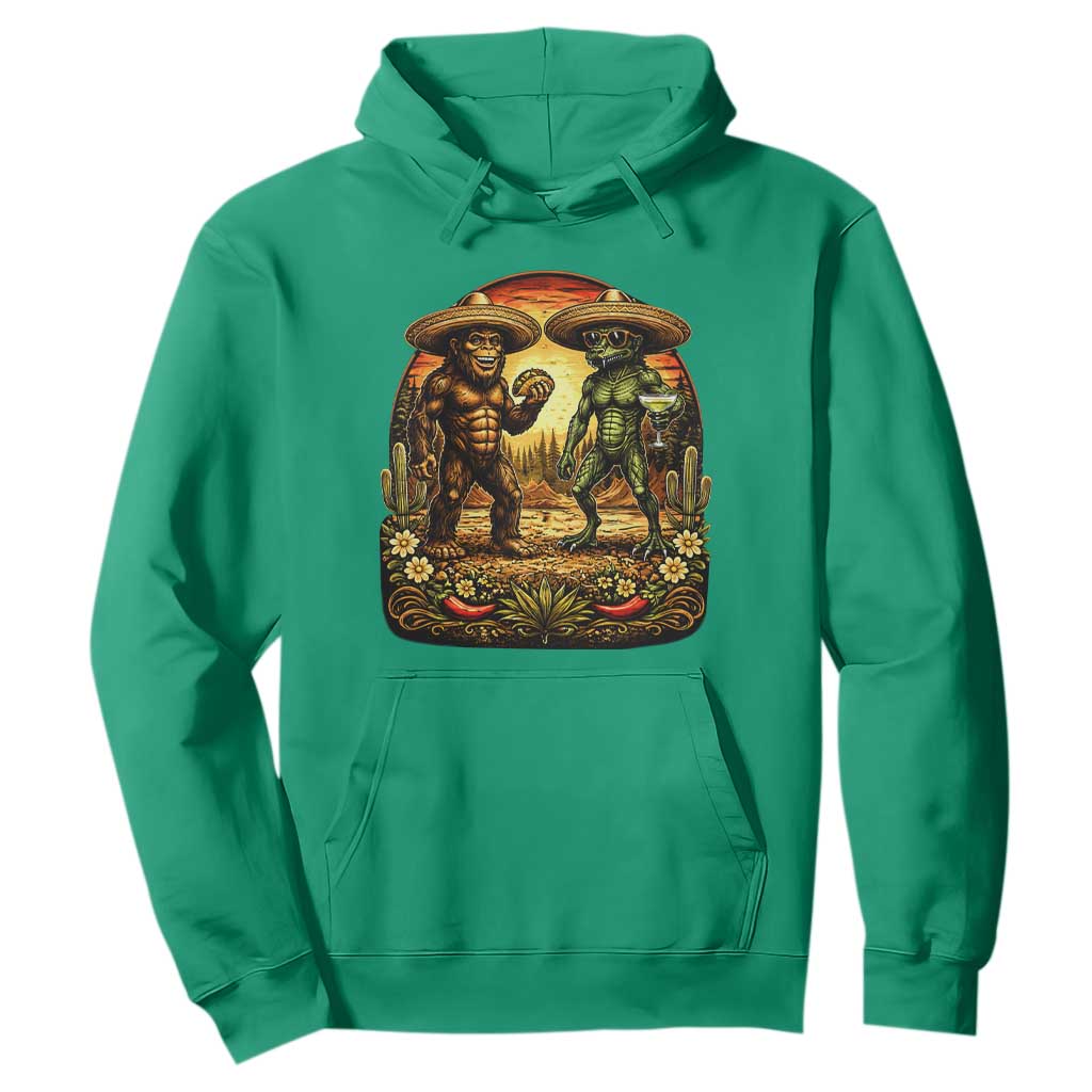 Funny Bigfoot Chupacabra Cinco De Mayo Hoodie Cryptid Lover Gift TS12 Irish Green Print Your Wear