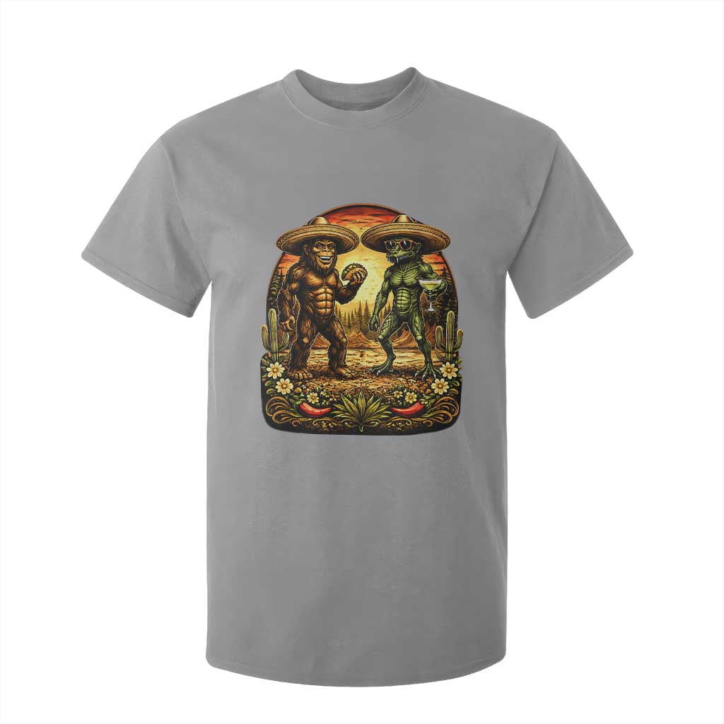 Funny Bigfoot Chupacabra Cinco De Mayo T Shirt For Kid Cryptid Lover Gift TS12 Sport Gray Print Your Wear