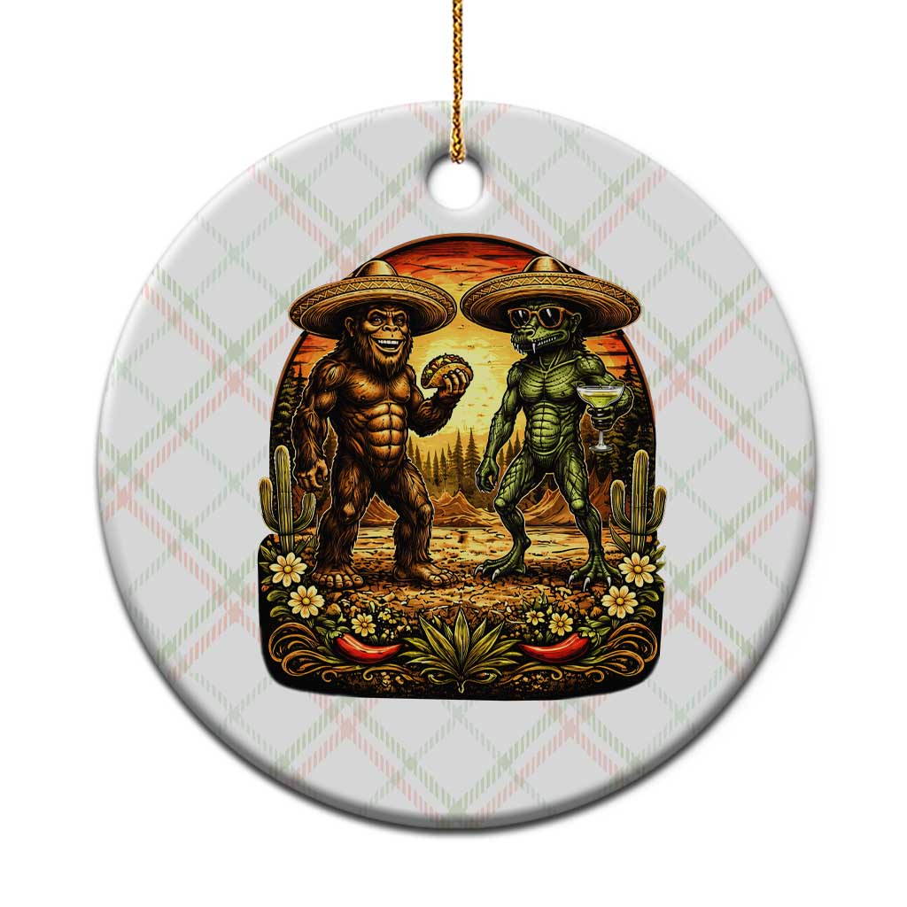 Funny Bigfoot Chupacabra Cinco De Mayo Ceramic Ornament Cryptid Lover Gift TS12 1pc Christmas Plaid Print Your Wear