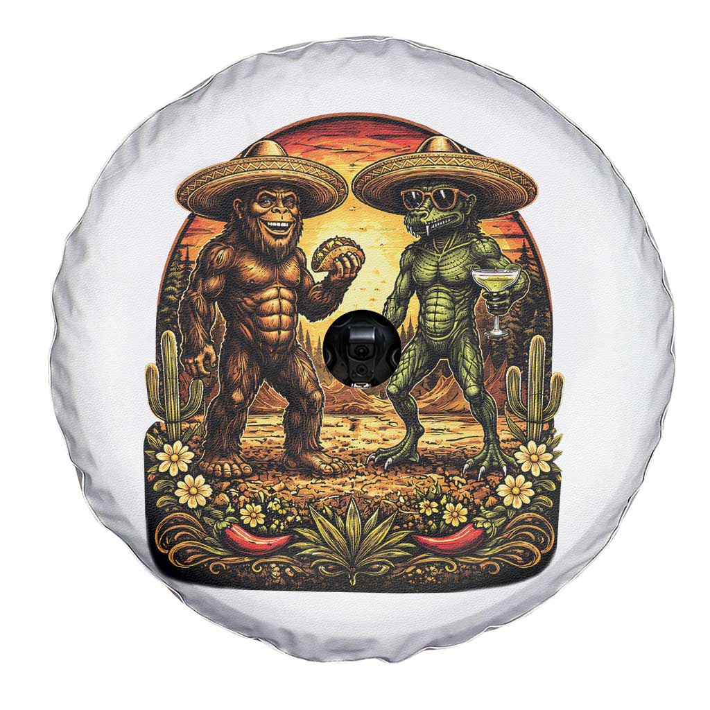 Funny Bigfoot Chupacabra Cinco De Mayo Spare Tire Cover Cryptid Lover Gift TS12 Print Your Wear