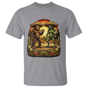 Funny Bigfoot Chupacabra Cinco De Mayo T Shirt Cryptid Lover Gift TS12 Sport Gray Print Your Wear