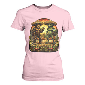 Funny Bigfoot Chupacabra Cinco De Mayo T Shirt For Women Cryptid Lover Gift TS12 Light Pink Print Your Wear