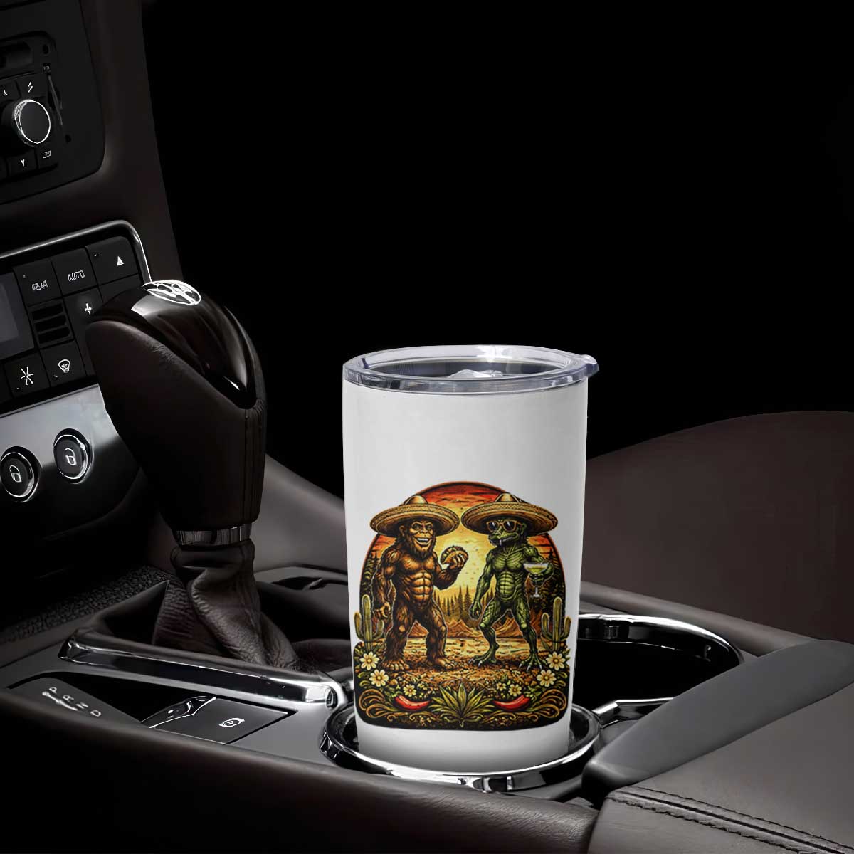 Funny Bigfoot Chupacabra Cinco De Mayo Tumbler Cup Cryptid Lover Gift TS12 Print Your Wear