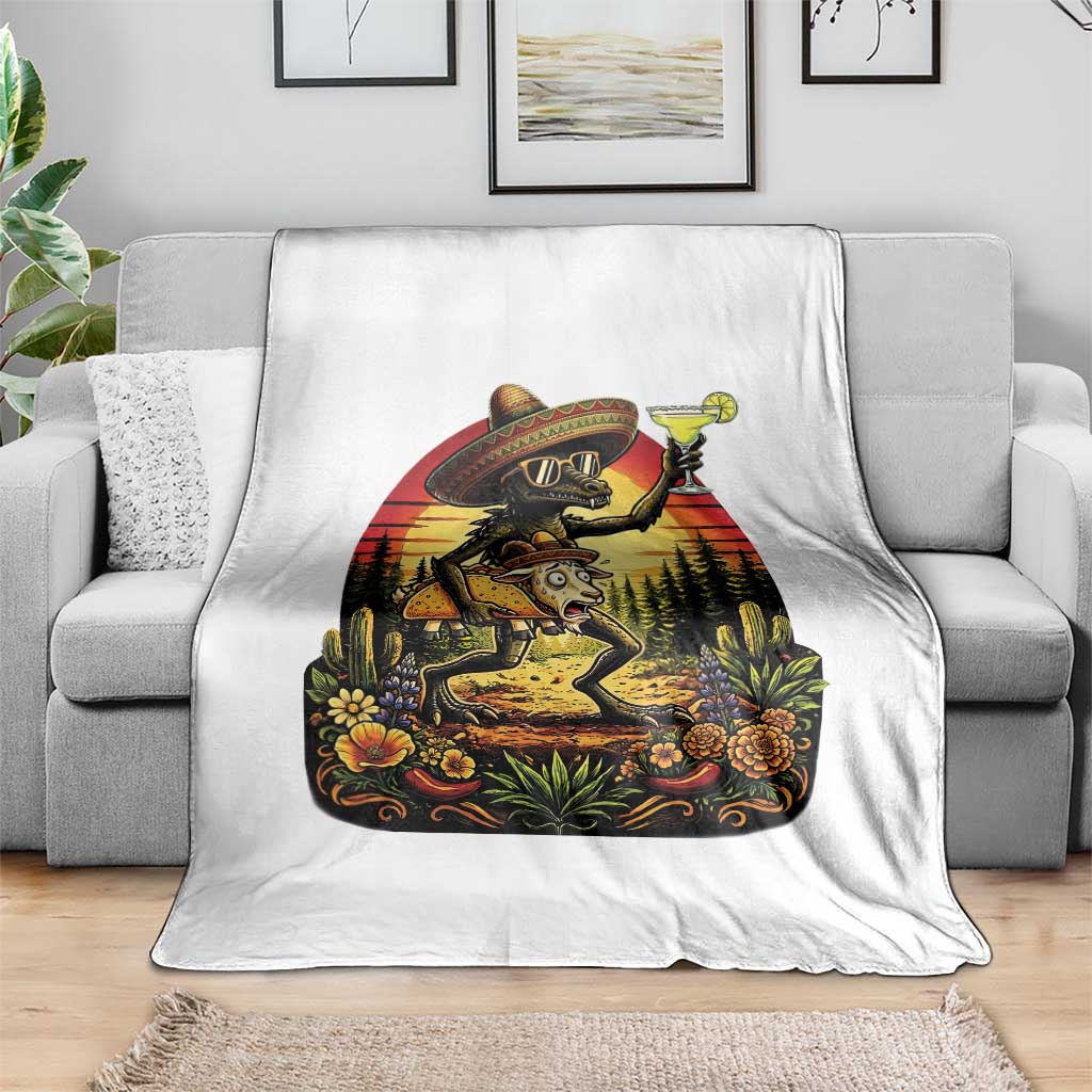 Funny Chupacabra Goat Taco Lover Throw Blanket Cinco De Mayo Party Gift TS12 Print Your Wear