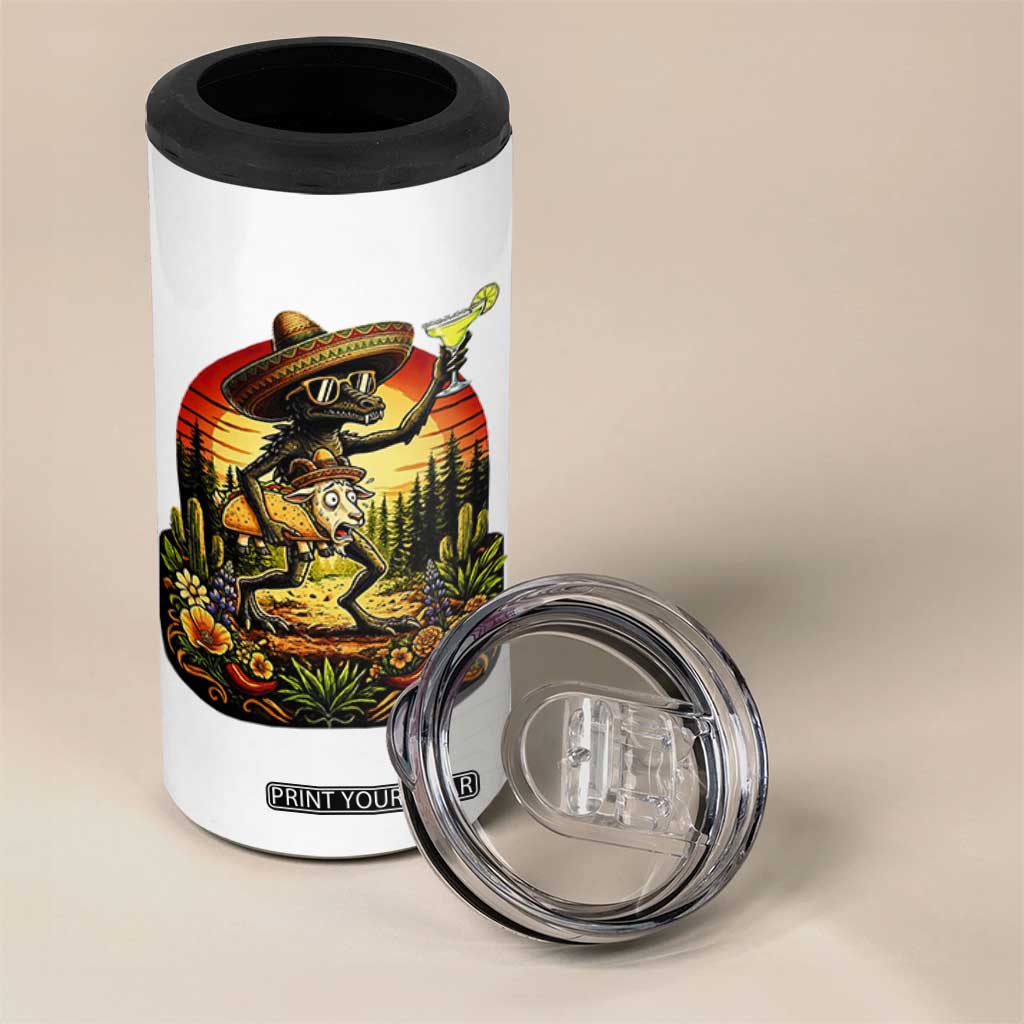 Funny Chupacabra Goat Taco Lover 4 in 1 Can Cooler Tumbler Cinco De Mayo Party Gift TS12 Print Your Wear