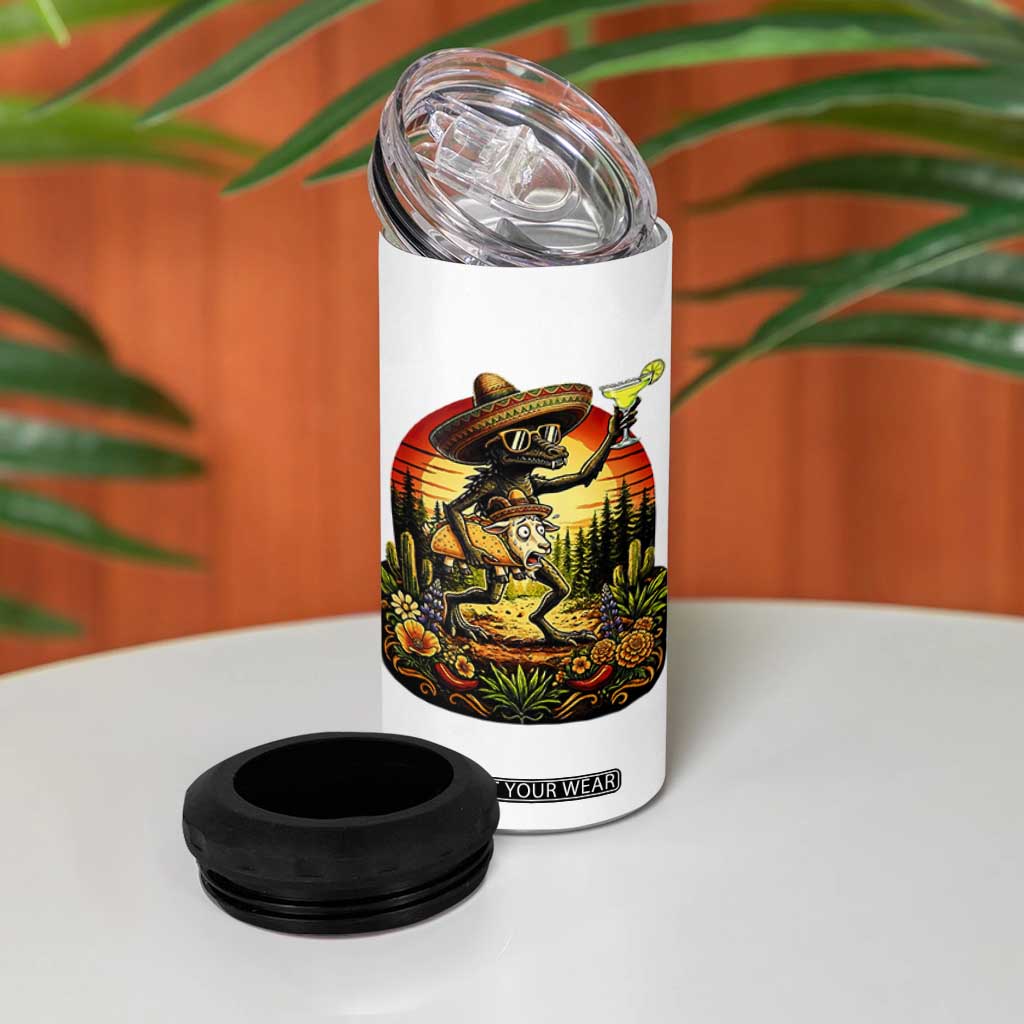 Funny Chupacabra Goat Taco Lover 4 in 1 Can Cooler Tumbler Cinco De Mayo Party Gift TS12 Print Your Wear
