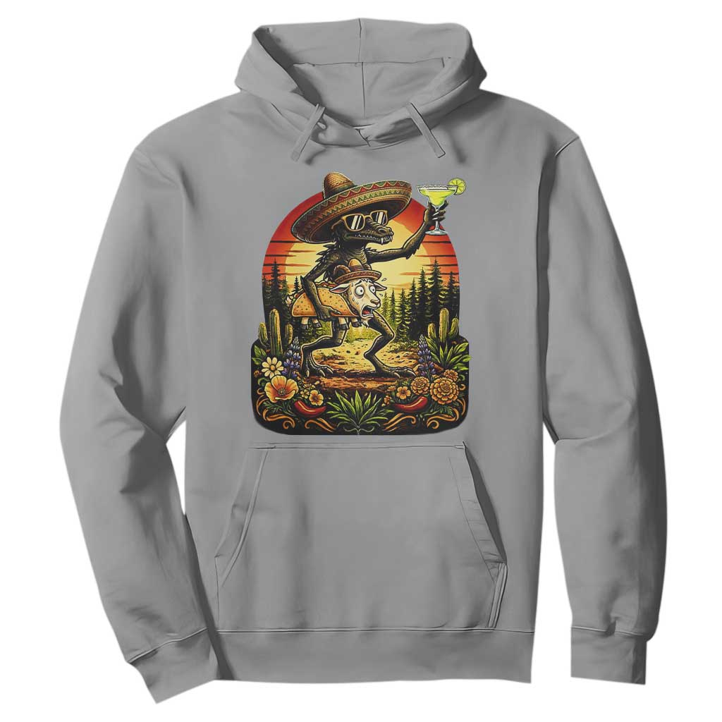 Funny Chupacabra Goat Taco Lover Hoodie Cinco De Mayo Party Gift TS12 Sport Gray Print Your Wear