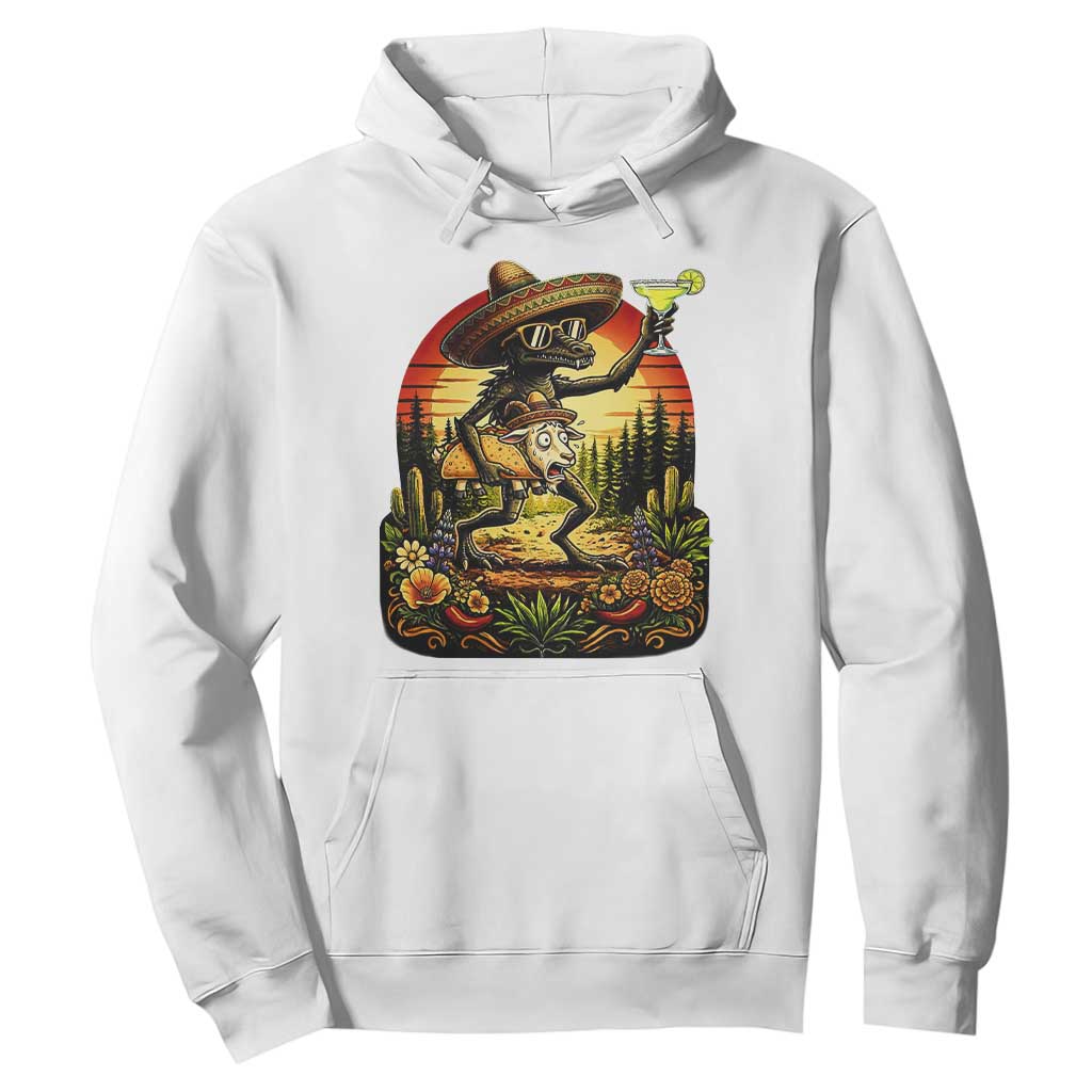 Funny Chupacabra Goat Taco Lover Hoodie Cinco De Mayo Party Gift TS12 White Print Your Wear