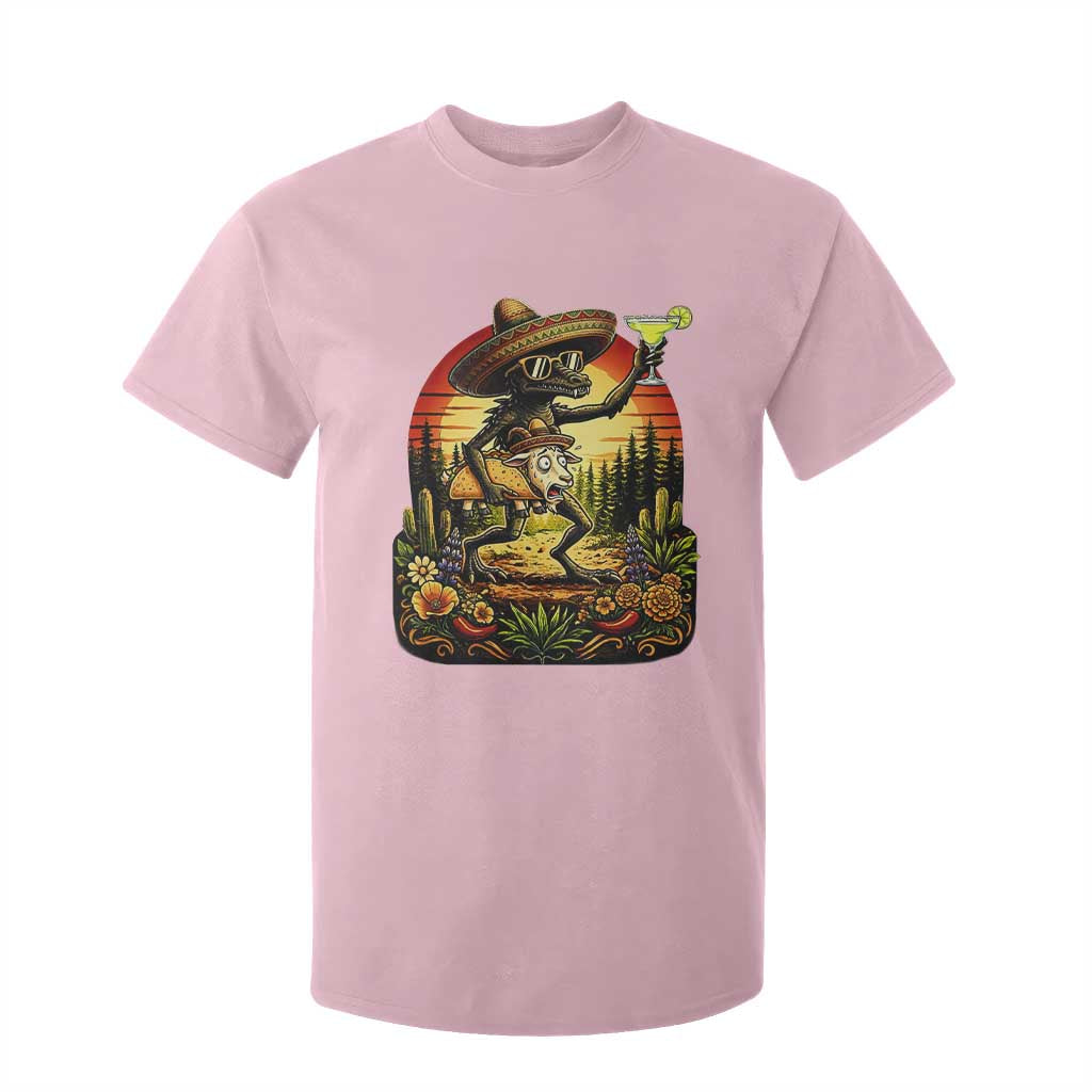 Funny Chupacabra Goat Taco Lover T Shirt For Kid Cinco De Mayo Party Gift TS12 Light Pink Print Your Wear