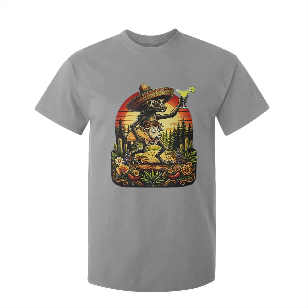 Funny Chupacabra Goat Taco Lover T Shirt For Kid Cinco De Mayo Party Gift TS12 Sport Gray Print Your Wear