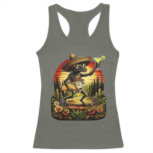 Funny Chupacabra Goat Taco Lover Racerback Tank Top Cinco De Mayo Party Gift TS12 Military Green Print Your Wear