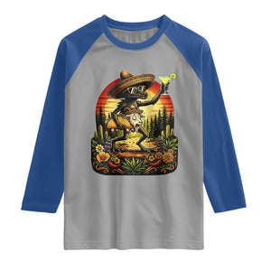 Funny Chupacabra Goat Taco Lover Raglan Shirt Cinco De Mayo Party Gift TS12 Sport Gray Royal Print Your Wear