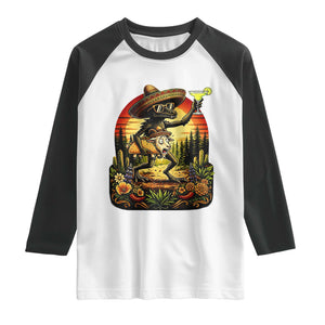 Funny Chupacabra Goat Taco Lover Raglan Shirt Cinco De Mayo Party Gift TS12 White Black Print Your Wear