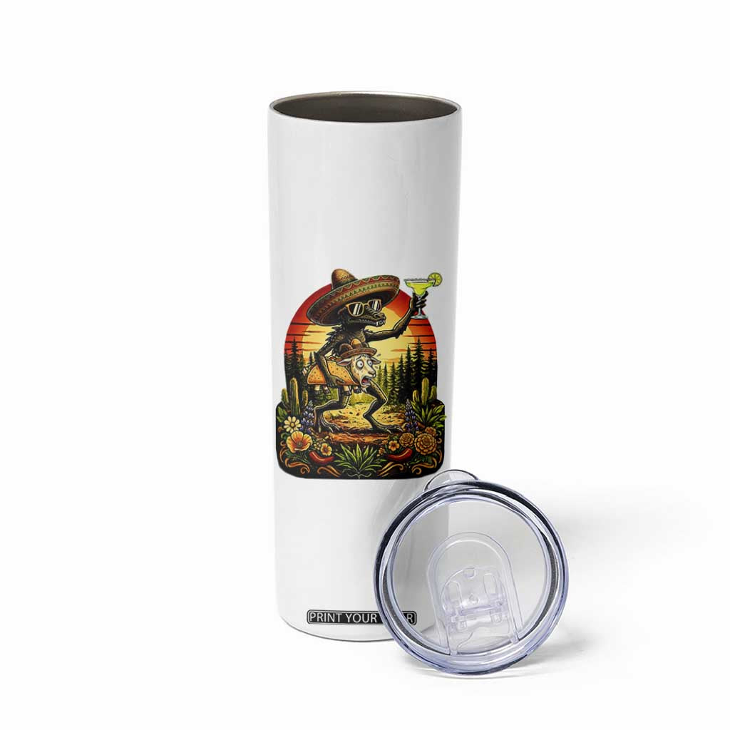 Funny Chupacabra Goat Taco Lover Skinny Tumbler Cinco De Mayo Party Gift TS12 Print Your Wear